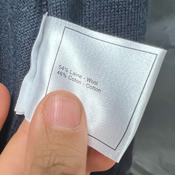 Chanel Uniform Long Preppy Cardigan in Navy Blue - Picture 6 of 7